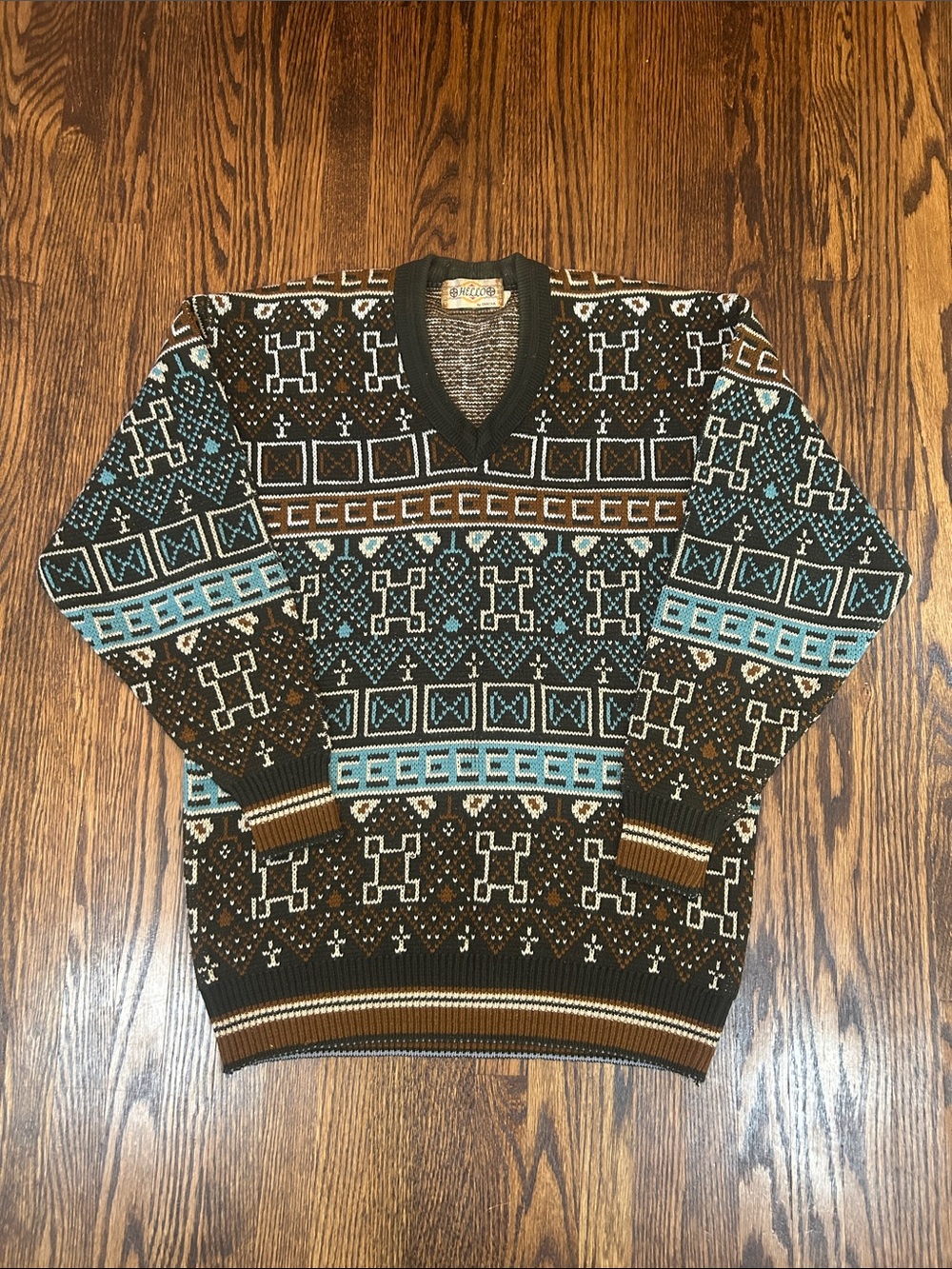 Vintage 80s Abstract Knit Sweater